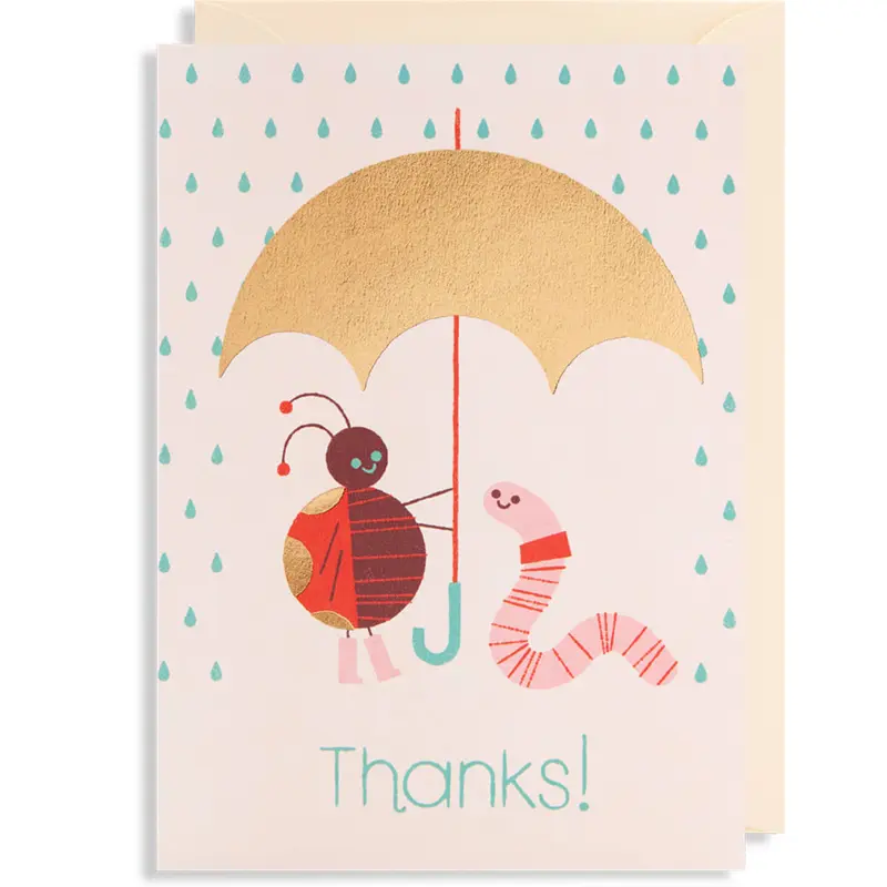 Thanks Greetings Card by Lydia Nichols for Lagom Design