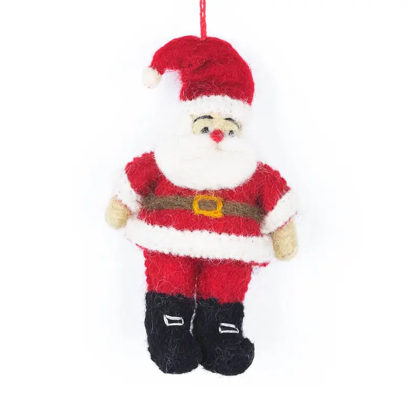Tipsy Santa Hanging Christmas Decoration by Felt So Good