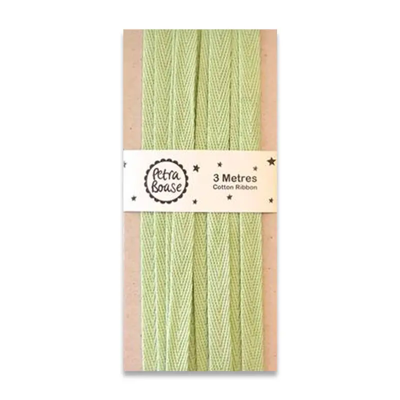 3 Metres Of Cotton Ribbon in Mint Green by Petra Boase