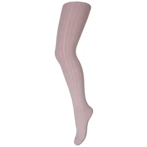 Cotton Rib Tights in Rose Dust by MP Denmark