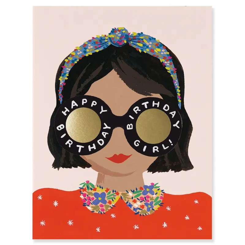 Headband Birthday Girl Greetings Card By Rifle Paper Co.
