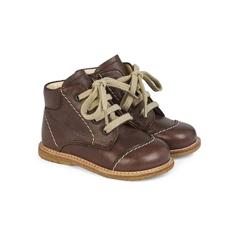 Lace Up Starter Boots in Angulus Brown (Contrast Stitching) by Angulus - Last One In Stock - 20 EUR