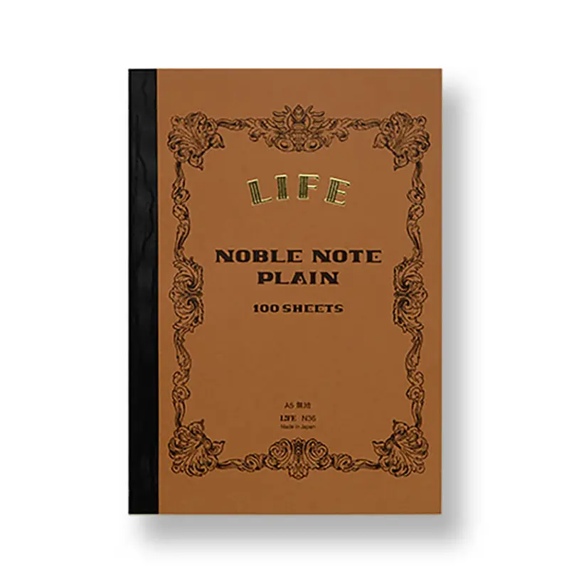 Noble Note Plain Notebook A5 (14.8cm x 21cm) in Brown by Life Japan