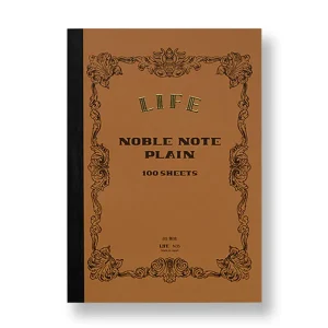 Noble Note Plain Notebook B5 (17.6cm x 25cm) in Brown by Life Japan