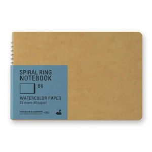 Watercolour Spiral Ring Notebook B6 Slim by Traveler's Company