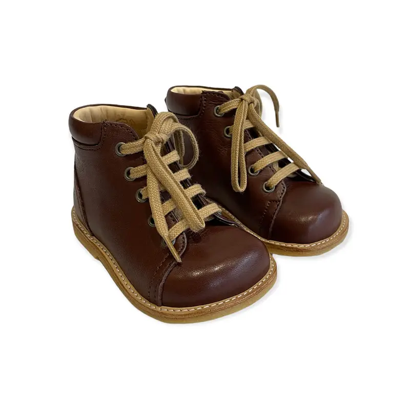 Wide Fit Lace Up Starter Boots in Angulus Brown by Angulus