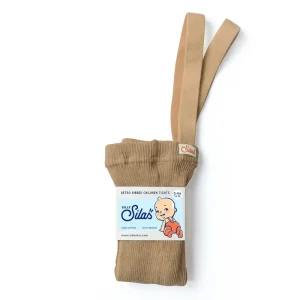 Footed Tights With Braces in Light Brown by Silly Silas