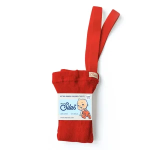 Footed Tights With Braces in Love Red by Silly Silas - Last One In Stock - 2-3 Years