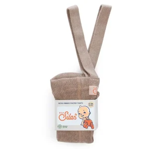 Footed Tights With Braces in Peanut Blend by Silly Silas