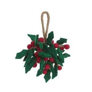 Holly Sprig Hanging Christmas Decoration by Amica