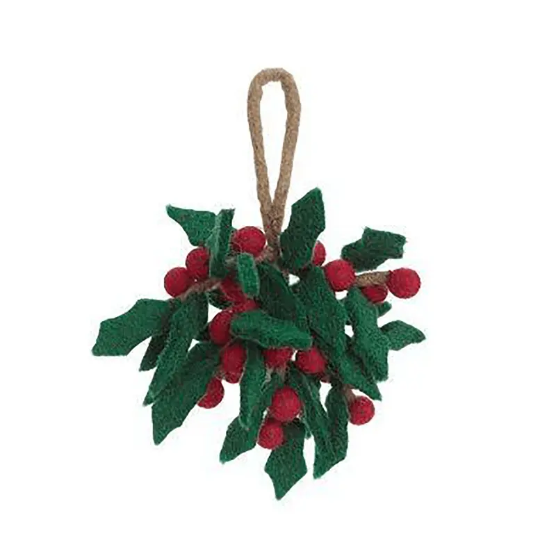 Holly Sprig Hanging Christmas Decoration by Amica