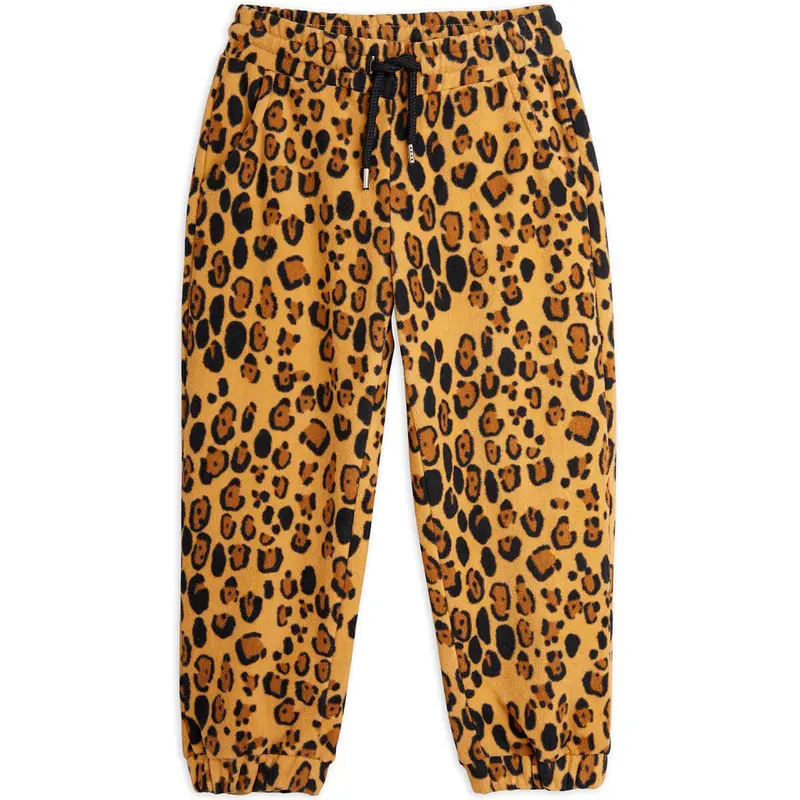 Leopard Fleece Trousers by Mini Rodini