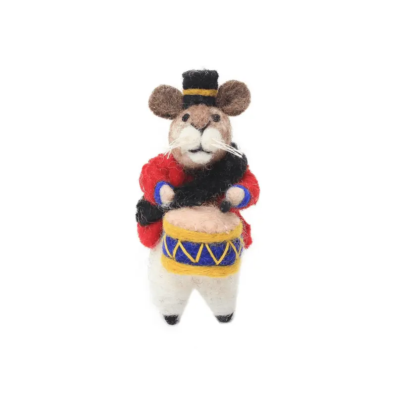 Little Drummer Mouse 12 Days Of Christmas Hanging Christmas Decoration by Amica