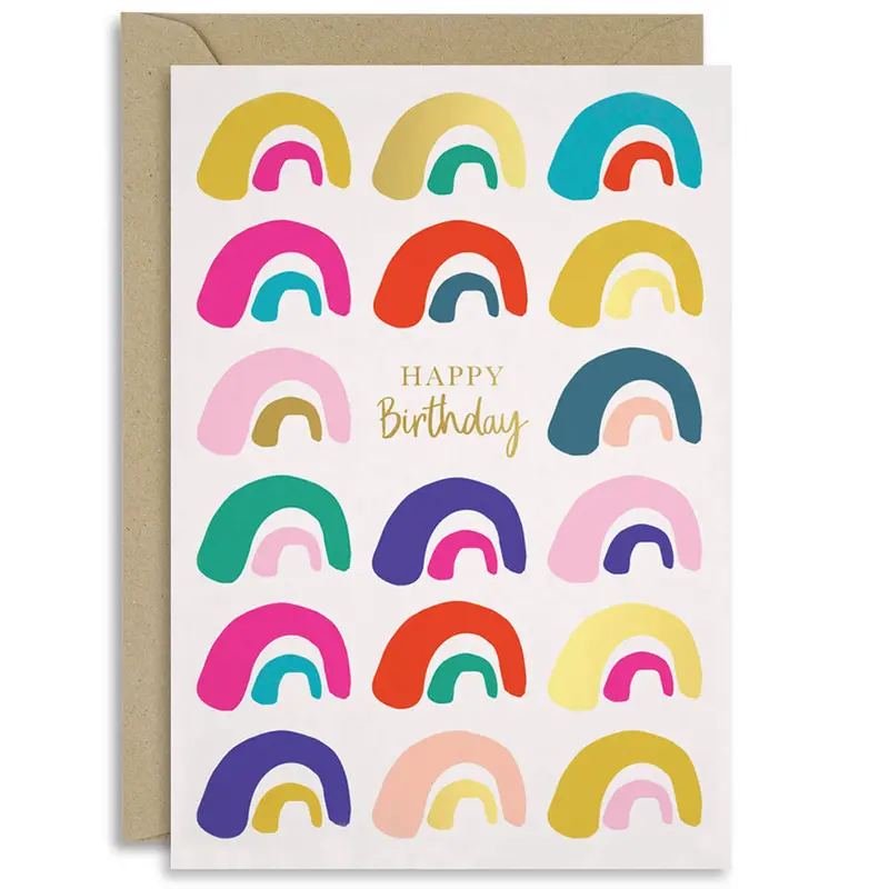 Rainbows Birthday Greetings Card by Mifkins