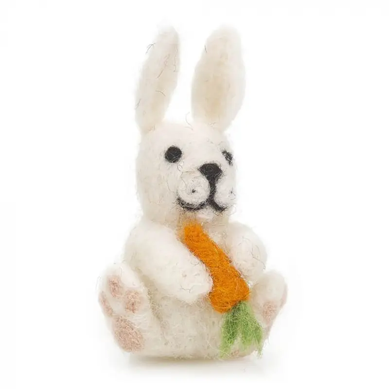 Bunny with Carrot Hanging Easter Decoration by Felt So Good