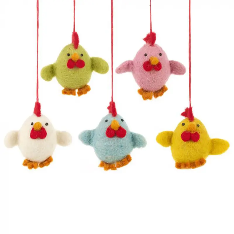Chattering Chick Hanging Easter Decorations by Felt So Good