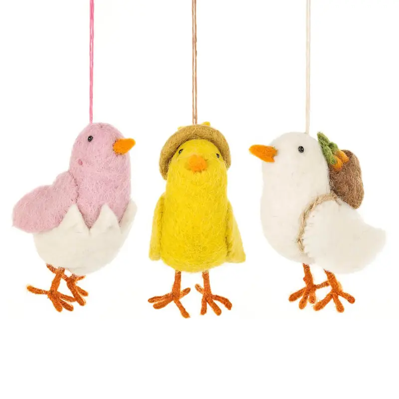 Chirpy Chicks Hanging Easter Decorations by Felt So Good
