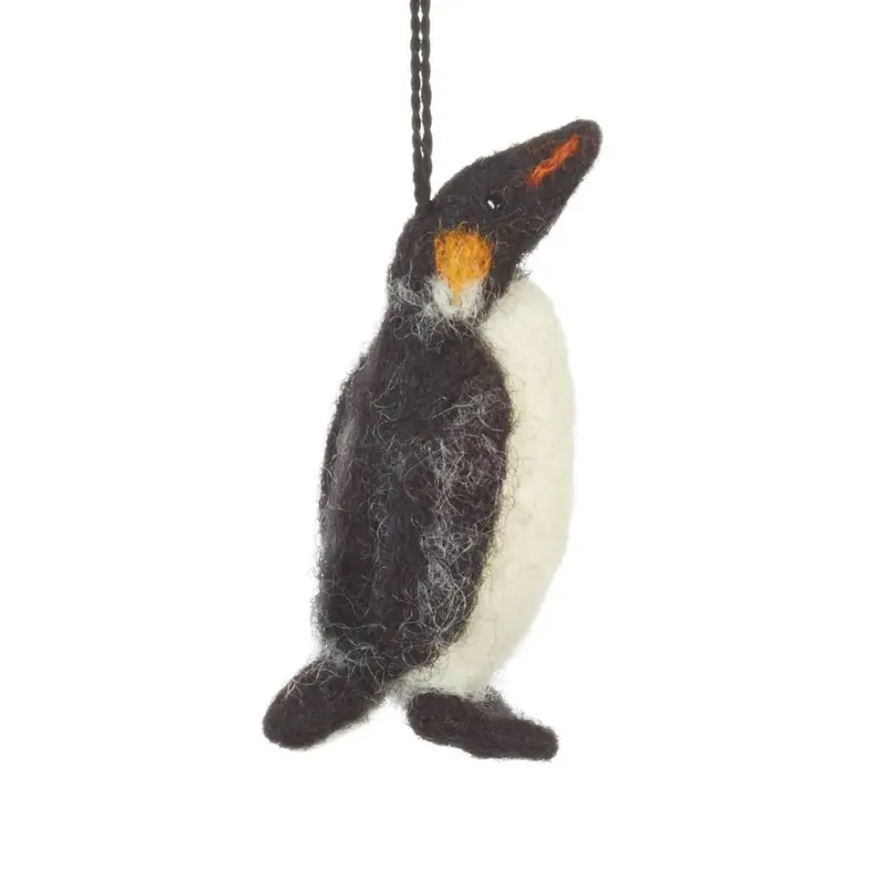 Emperor Penguin Hanging Christmas Decoration by Felt So Good
