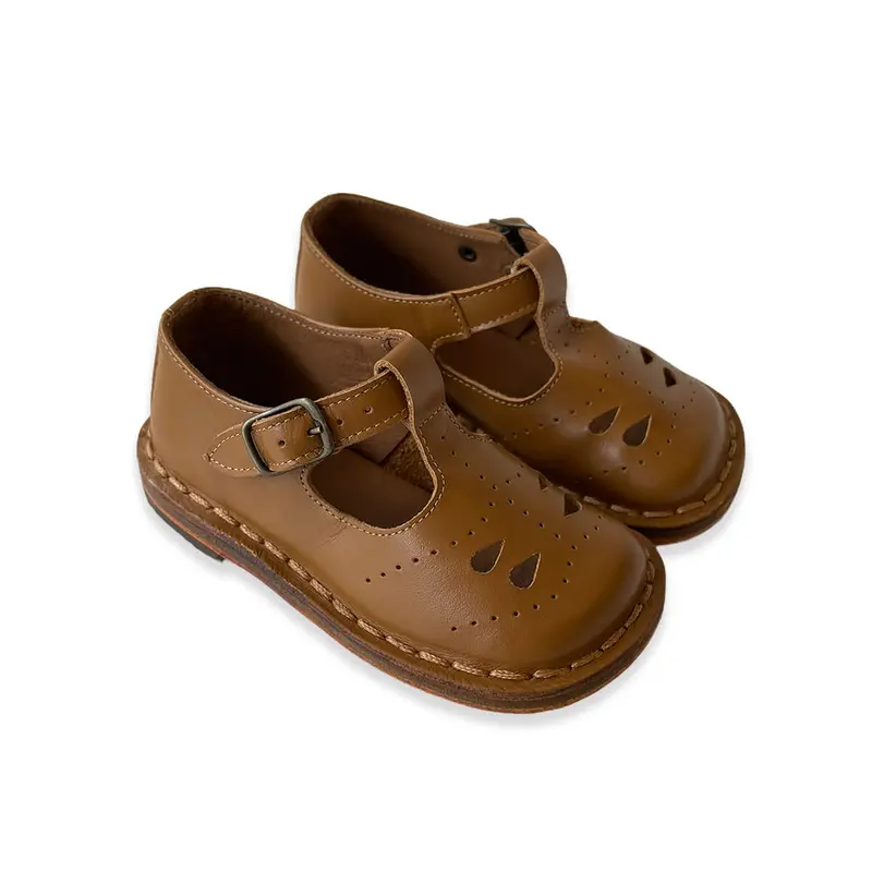 Eric Cut Out Sandals in Heritage Tan by PP - Last Ones In Stock - 27-30 EUR