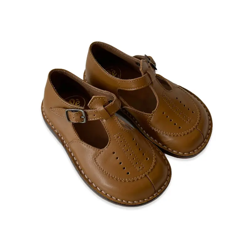 Laura Perforated Sandals in Heritage Tan by PP