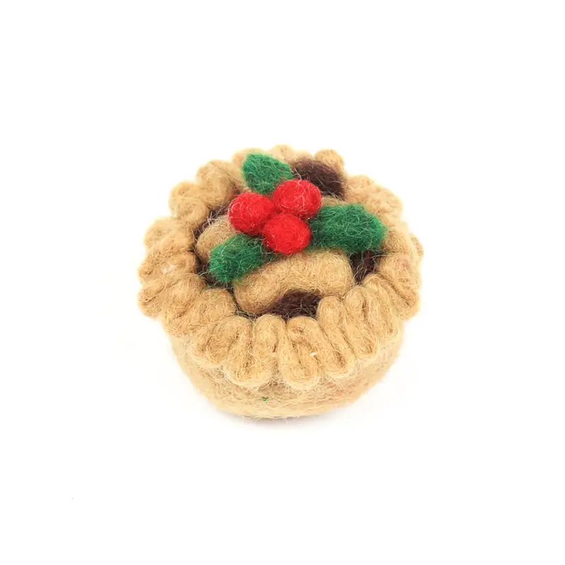 Mini Mince Pie Hanging Christmas Decoration by Amica