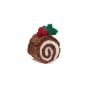 Mini Yule Log Hanging Christmas Decoration by Amica