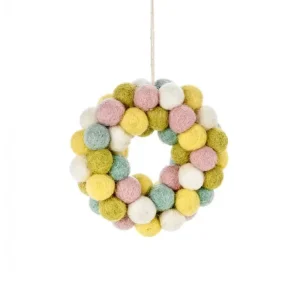 Pastel Mini Wreath Hanging Decoration by Felt So Good