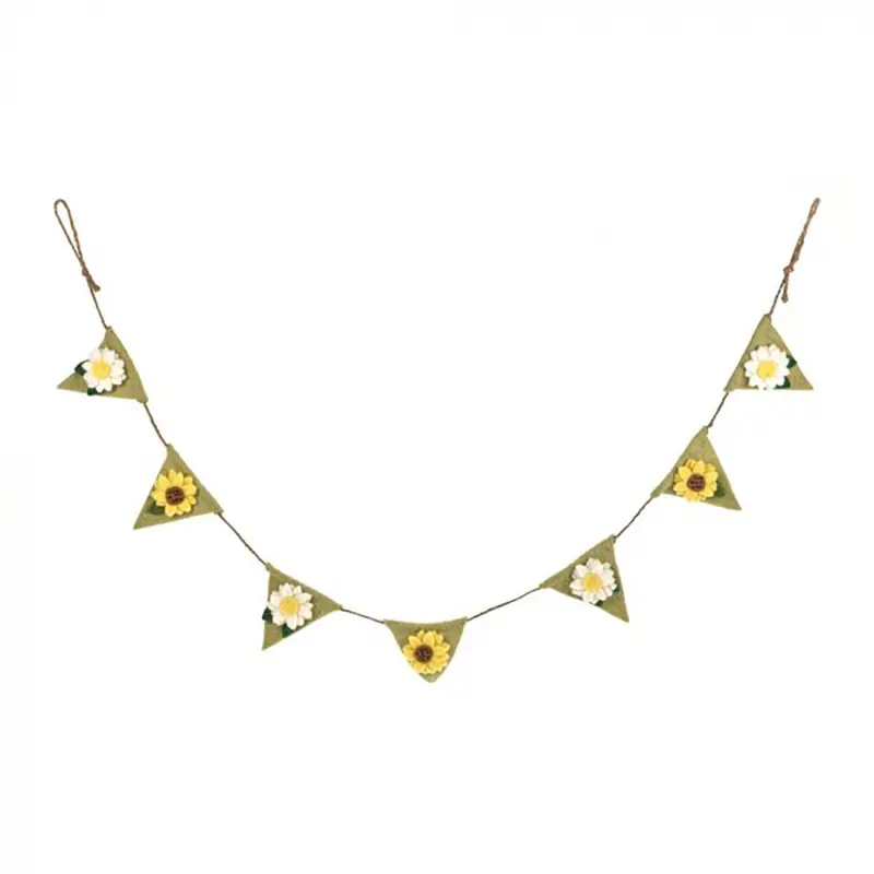 Sunflower And Daisy Bunting Garland (120cm) by Felt So Good