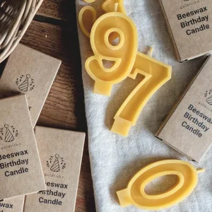 Beeswax Number Candles by Goldrick