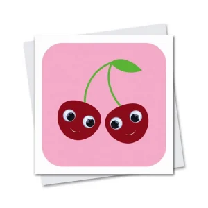 Cheerful Cherries Greetings Card by Stripey Cats Cards