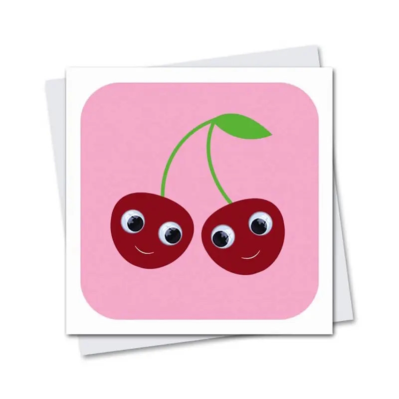 Cheerful Cherries Greetings Card by Stripey Cats Cards