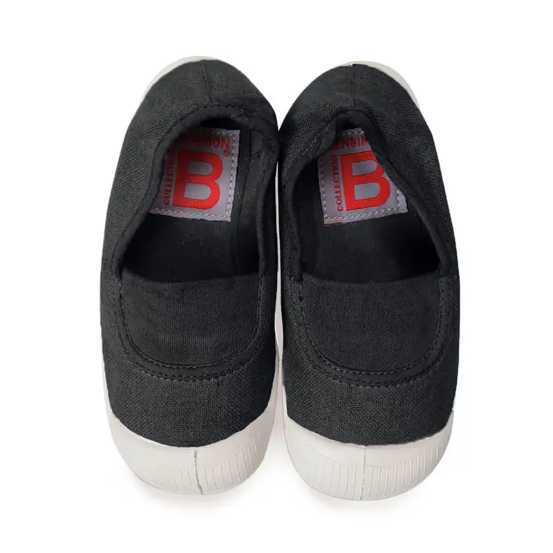 Elastic Tennis Shoe in Carbon by Bensimon