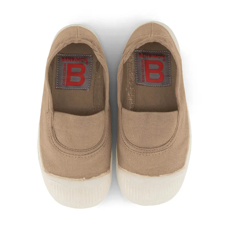 Elastic Tennis Shoe in Eggshell by Bensimon