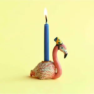 Flamingo Party Animal Ceramic Cake Topper by Camp Hollow