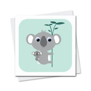 Kimmy Koala Greetings Card by Stripey Cats Cards