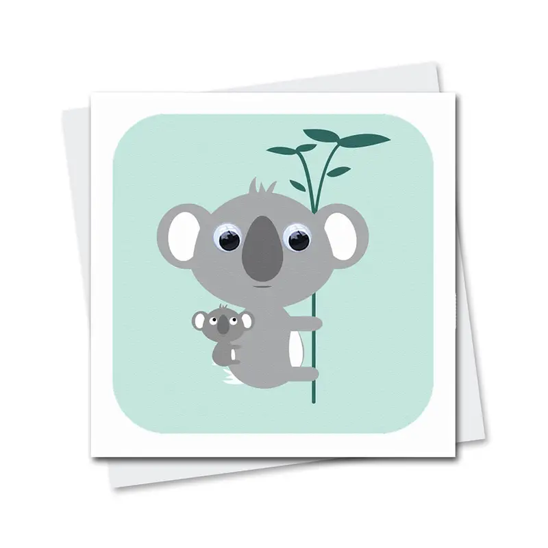 Kimmy Koala Greetings Card by Stripey Cats Cards