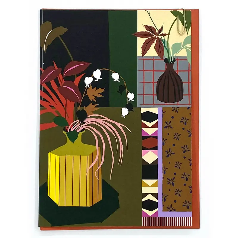 Lifestyle Greetings Card in Bleeding Hearts Plant Design by Pavilion Cards