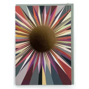 Sunburst Greetings Card in Radar Copper Design by Pavilion Cards