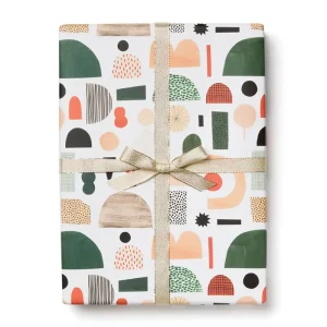 Xmas Shapes Christmas Gift Wrap (3 Sheets) By Red Cap Cards