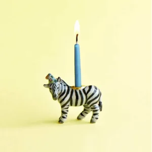 Zebra Party Animal Ceramic Cake Topper by Camp Hollow