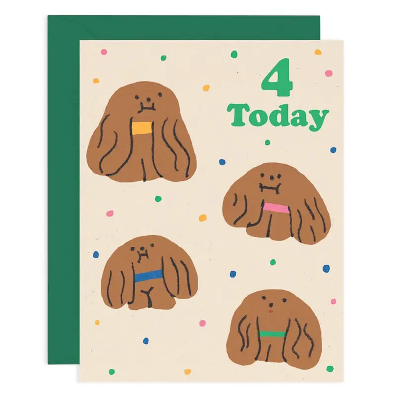 4 Today Age Greetings Card by Maria Ramos for Wrap