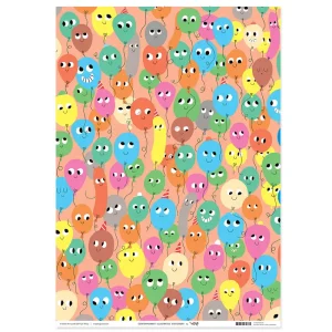 Balloons Gift Wrap by Elliot Kruszynski for Wrap