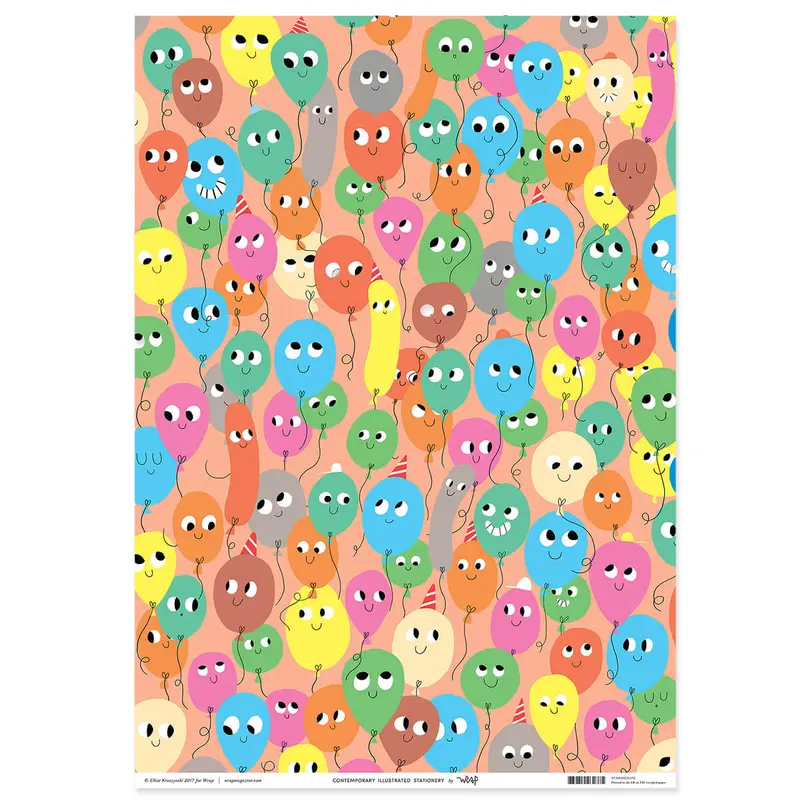Balloons Gift Wrap by Elliot Kruszynski for Wrap