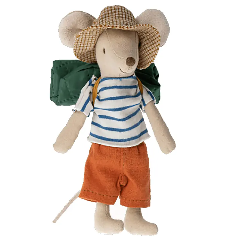 Big Brother Hiker Mouse (Cobalt Blue Striped Top) by Maileg