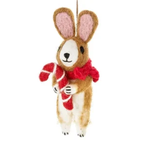 Cinnamon The Rabbit Hanging Christmas Decoration by Felt So Good