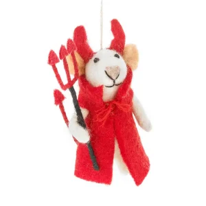 Devil Mouse Hanging Halloween Decoration by Felt So Good
