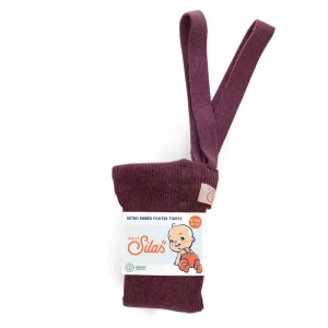 Footed Tights With Braces in Fig Blend by Silly Silas