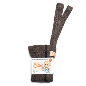 Footless Tights With Braces in Licorice Peanut by Silly Silas