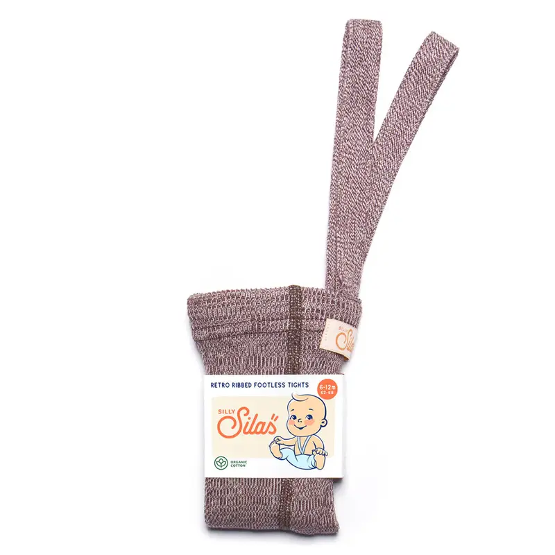 Footless Tights With Braces in Vanilla Fig by Silly Silas