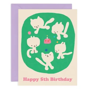Happy 5th Birthday Age Greetings Card by Maria Ramos for Wrap